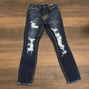 Jelly Jeans Simply Obsessed Distressed Mid-Rise Skinny Cropped Jean